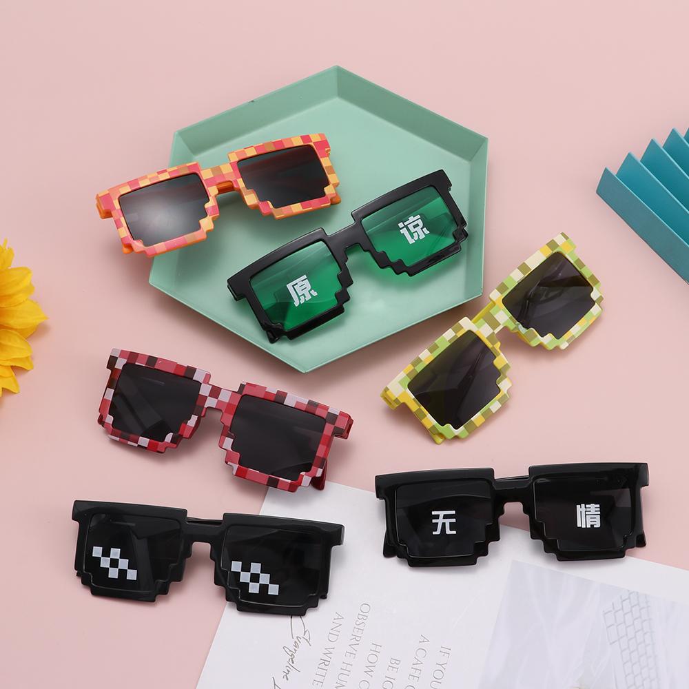 Gaming Glasses Uv - Funny Pixelated Mosaic Glasses Adults Teens