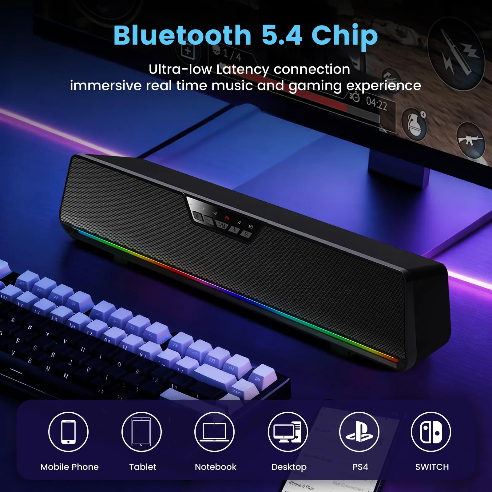 GS6 Pro 7.1 Gaming Speaker Bar - Gaming Console Apple review and price