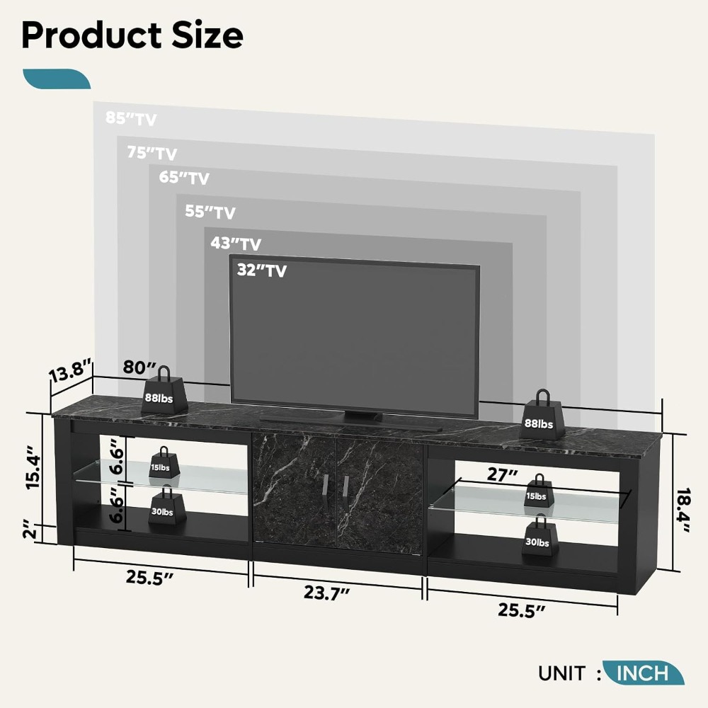 80 Inch TV Stand for 75-86