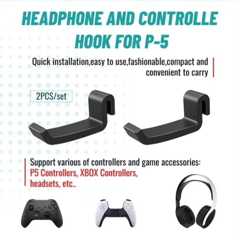 2PCS Headphone Hook Holder PS5 - Gaming Console Apple review and price